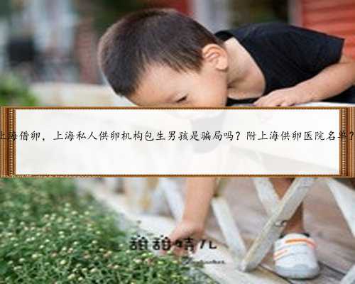 上海借卵，上海私人供卵机构包生男孩是骗局吗？附上海供卵医院名单？