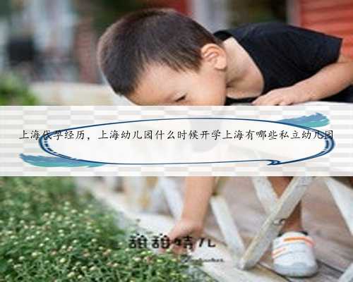 上海代孕经历，上海幼儿园什么时候开学上海有哪些私立幼儿园